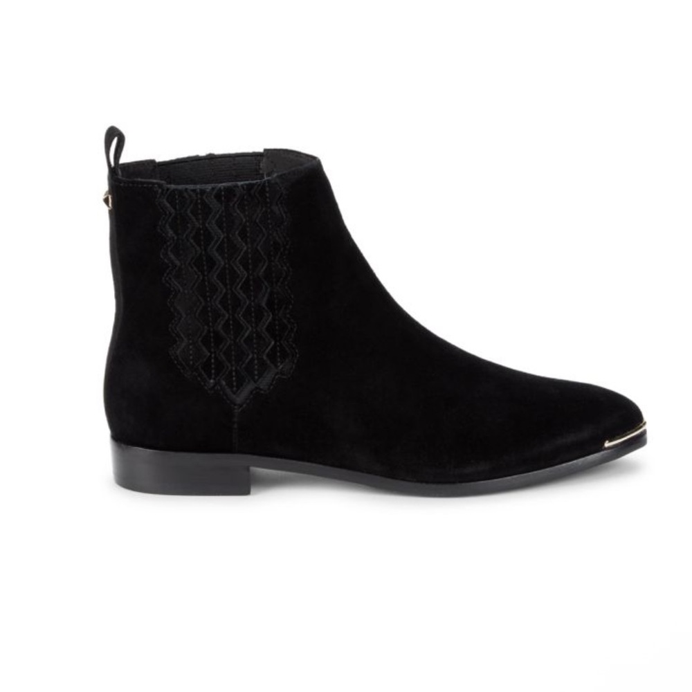 TED BAKER LONDON Black Iveca Suede Booties Size 39